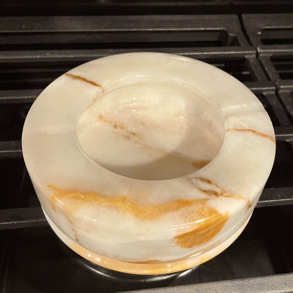 Vintage ONYX Ashtray warm swirl pattern Pakistan